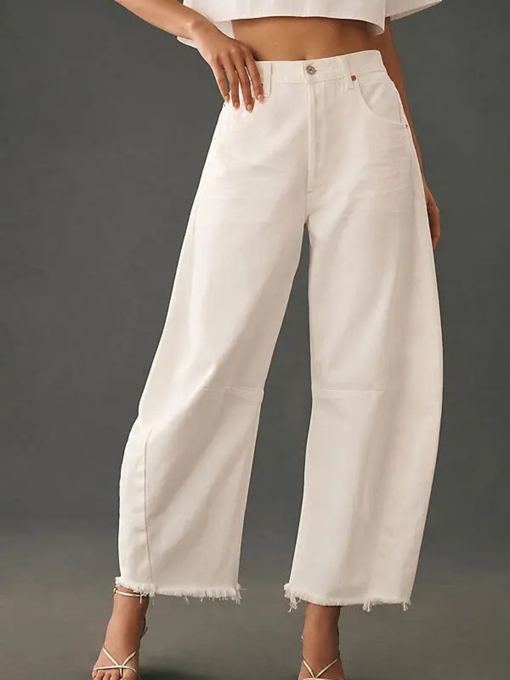 NWT Citizens of Humanity Horseshoe Barrel Jeans Jicama White 29